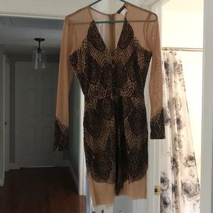 Venus fitted short sheer dress